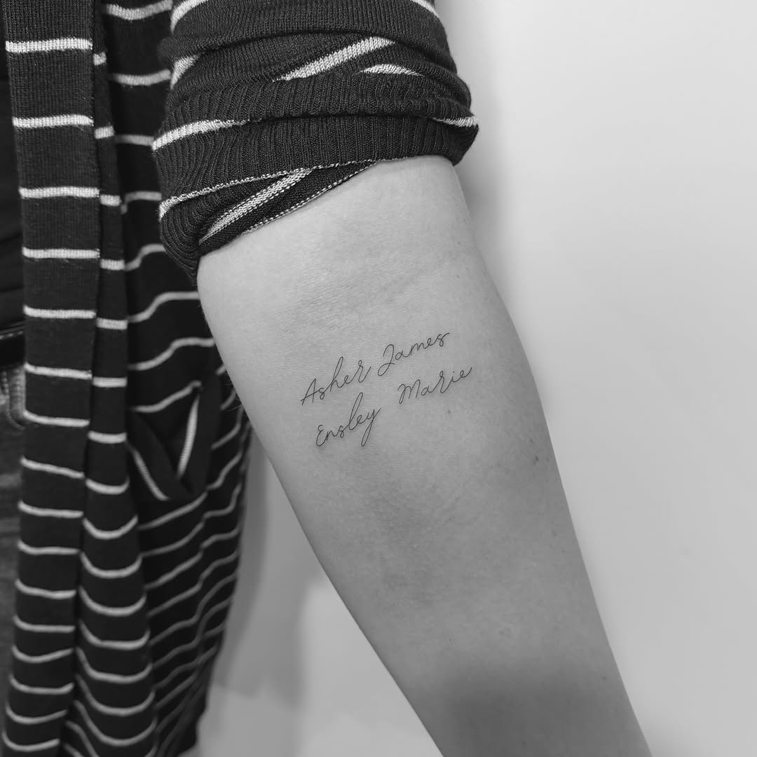 Tattoo by @scriptedtattoo_ — fine_line, lettering_script