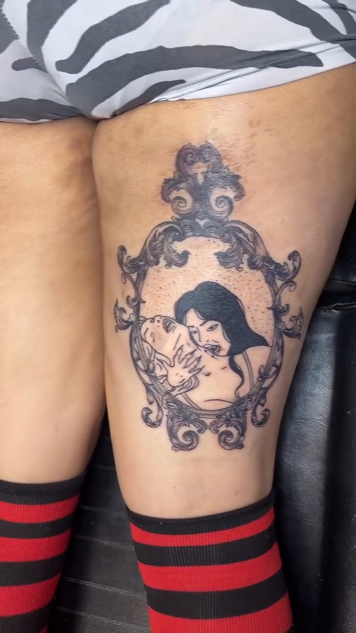 Tattoo by @disturbed_0riental_tattoos — illustrative, black_and_grey