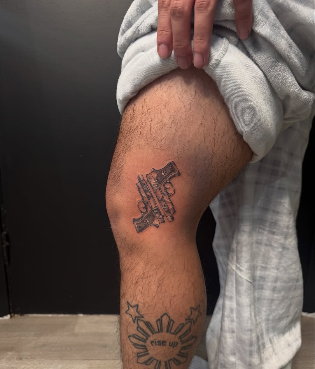 Tattoo by @dewduls — black_and_grey