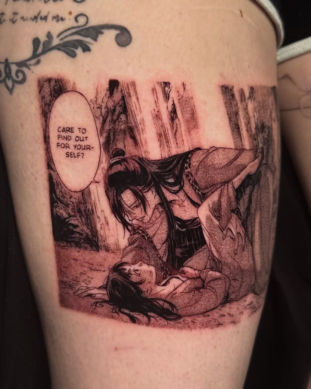 Tattoo by @idkdananicole β anime, black_and_grey