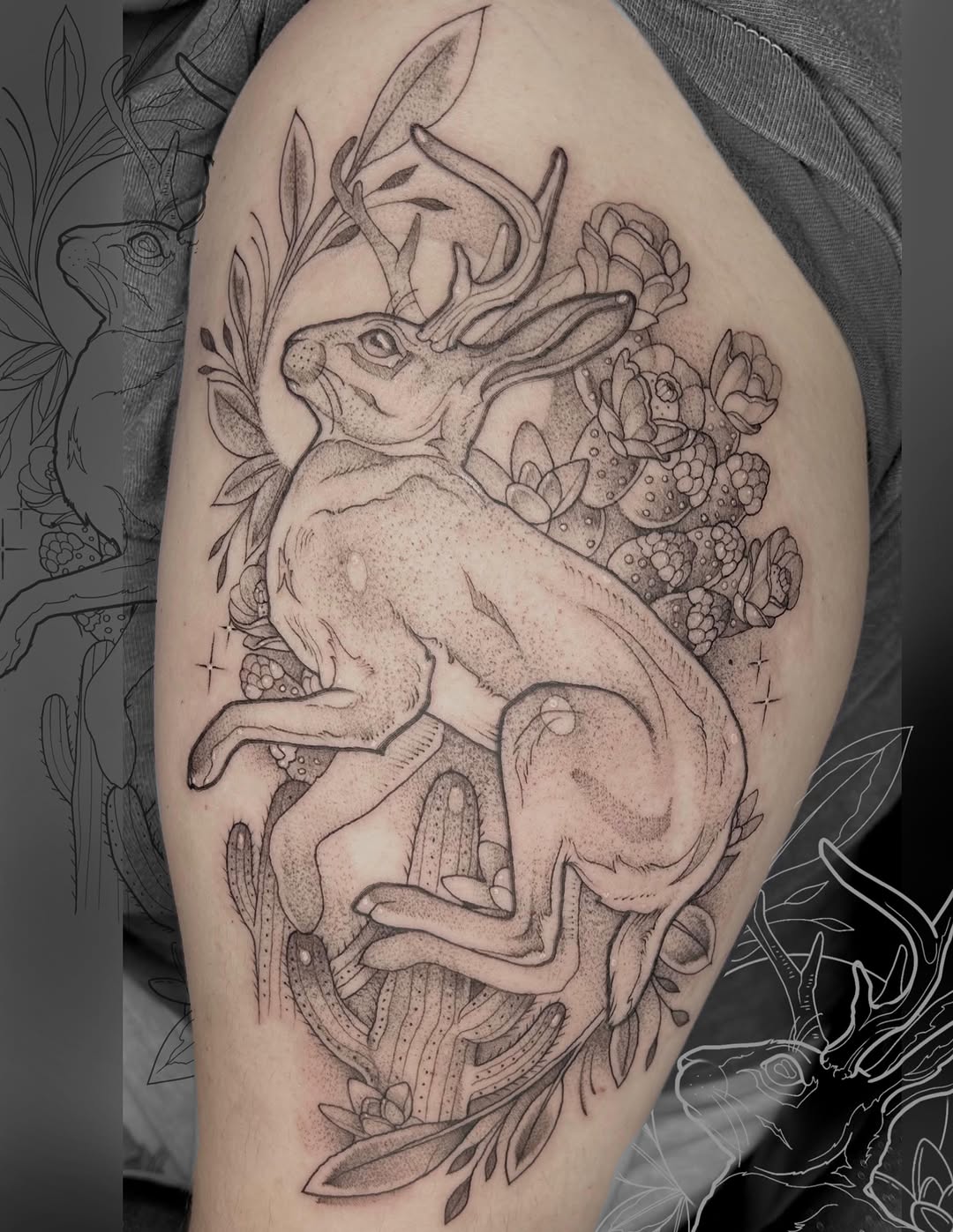Tattoo by @lovelytattooing — black_and_grey, realism