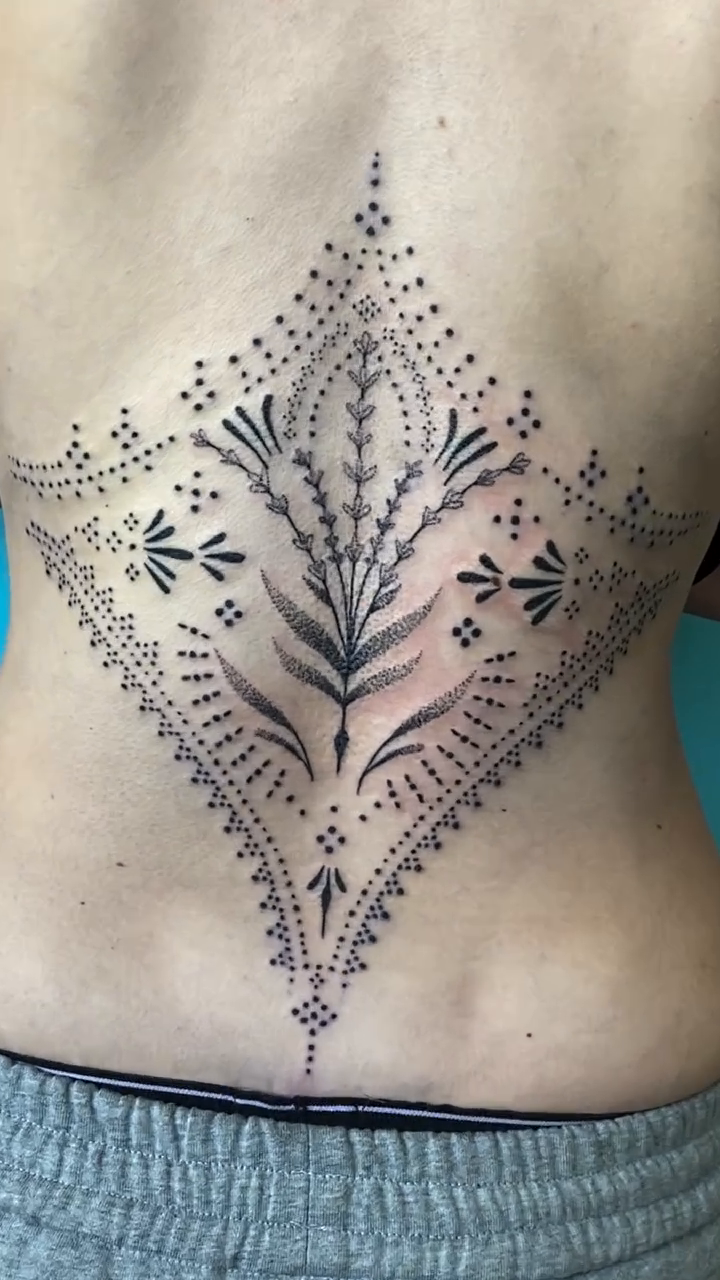 Tattoo by @brujatattooer β dotwork, ornamental