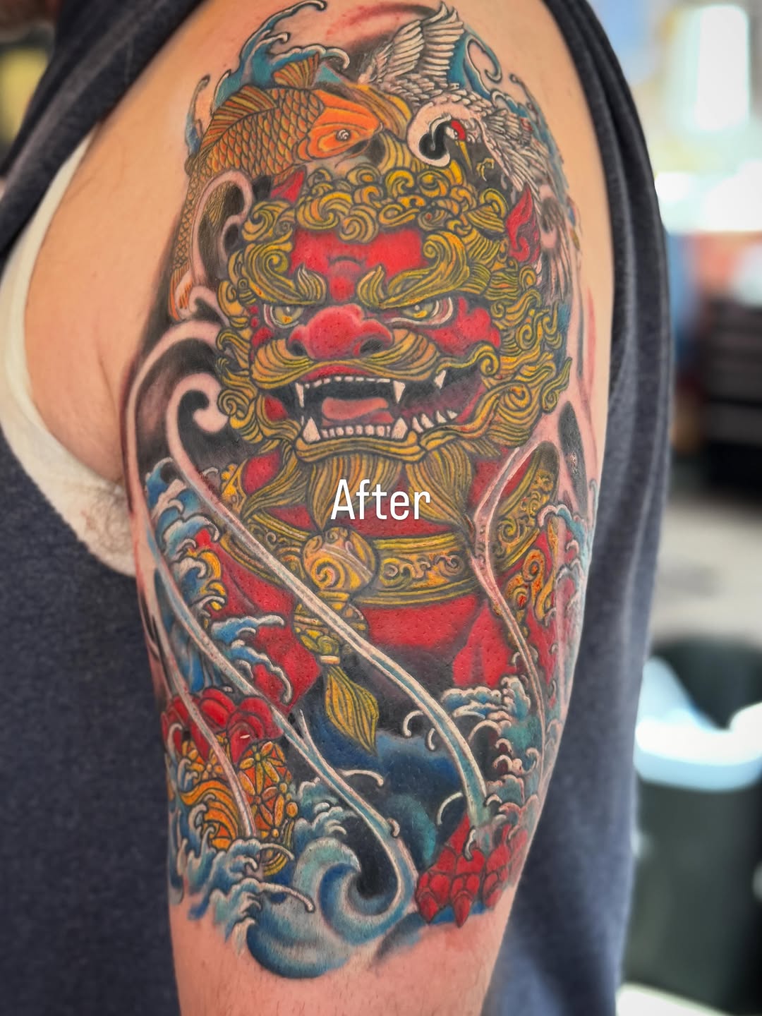 Tattoo by @deirdreaikin — japanese_irezumi, black_and_grey