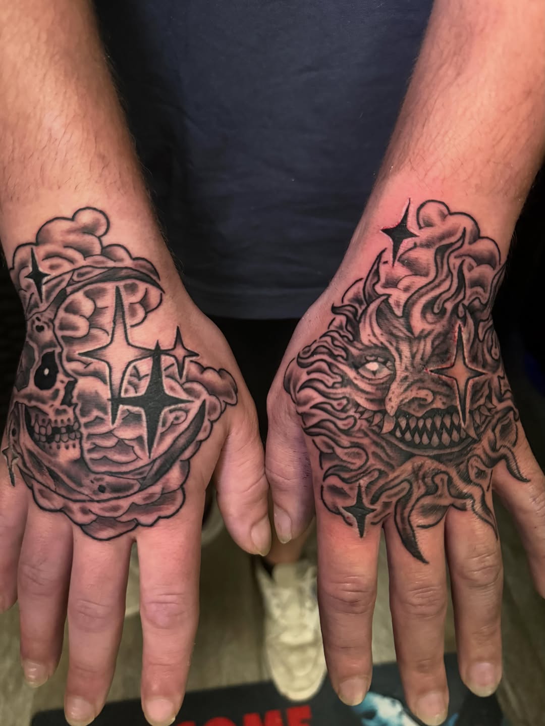 Tattoo by @d3athlore — black_and_grey, dark_realism