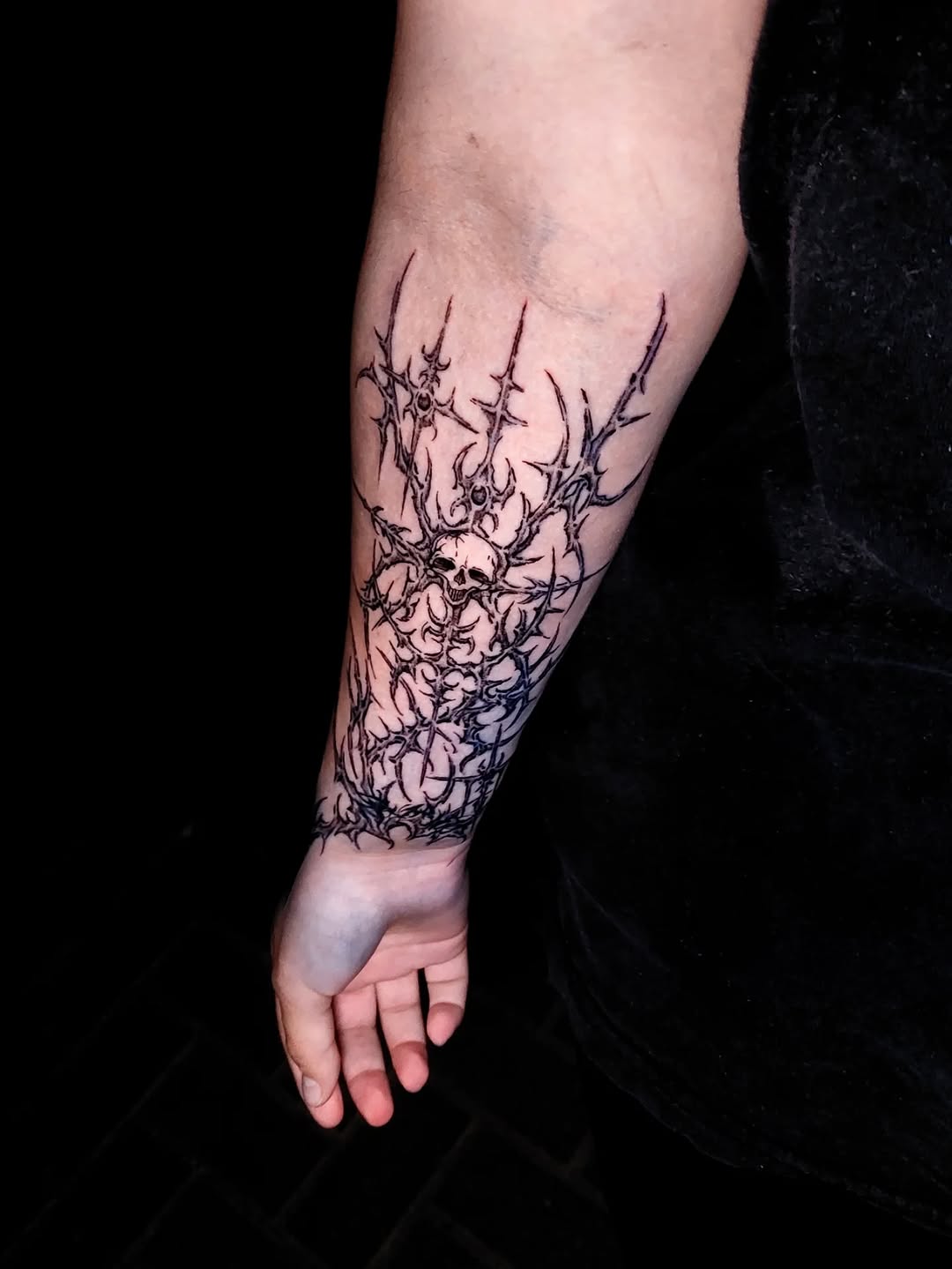 Tattoo by @dazorath — blackwork, dark_realism