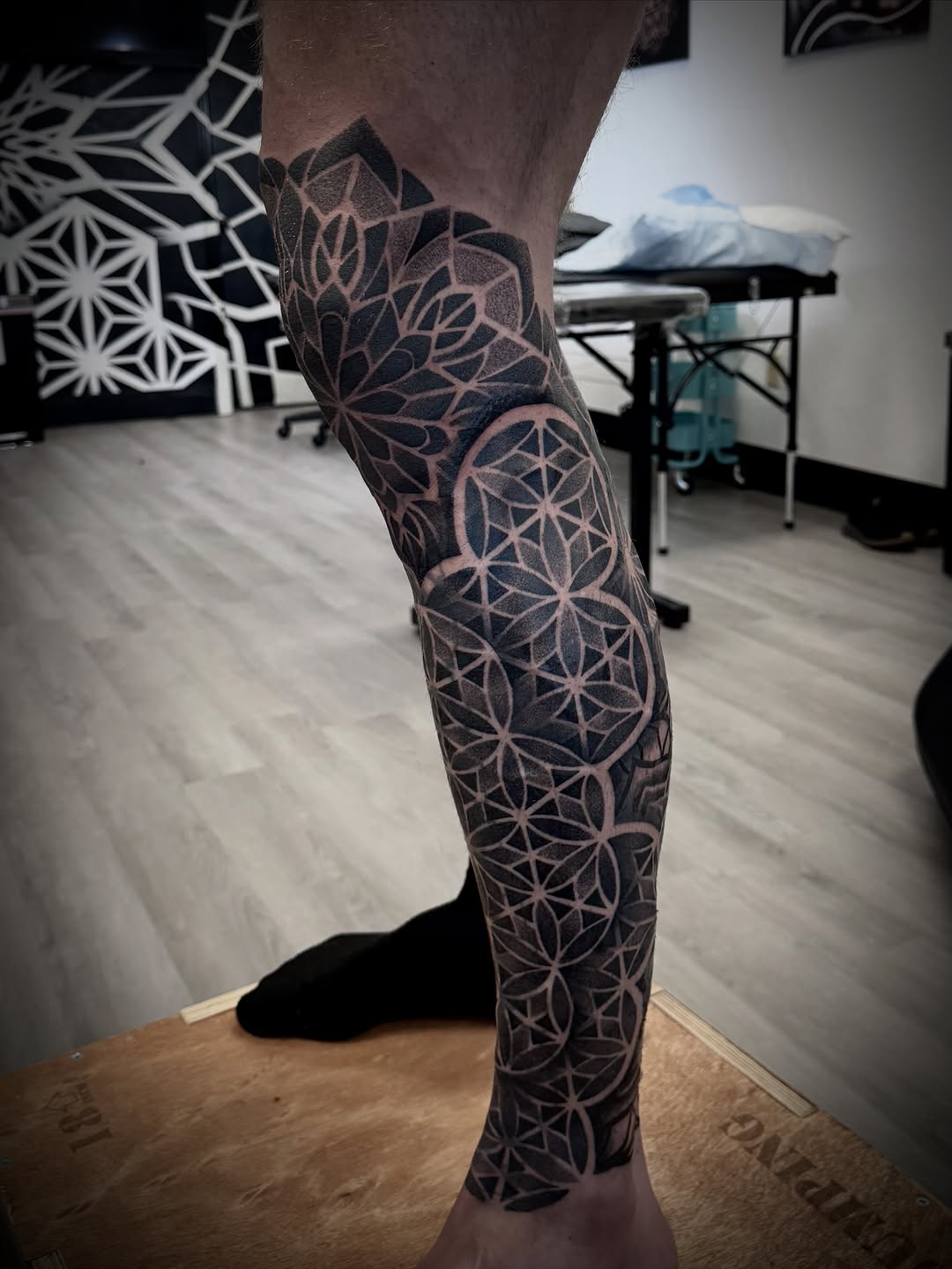 Tattoo by @jc_tats โ geometric, dotwork