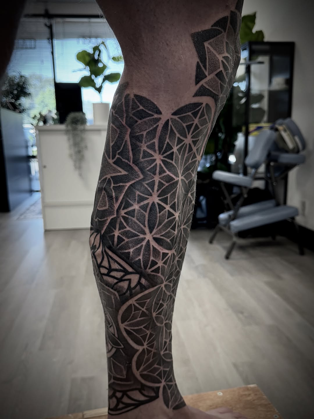 Tattoo by @jc_tats โ geometric, dotwork