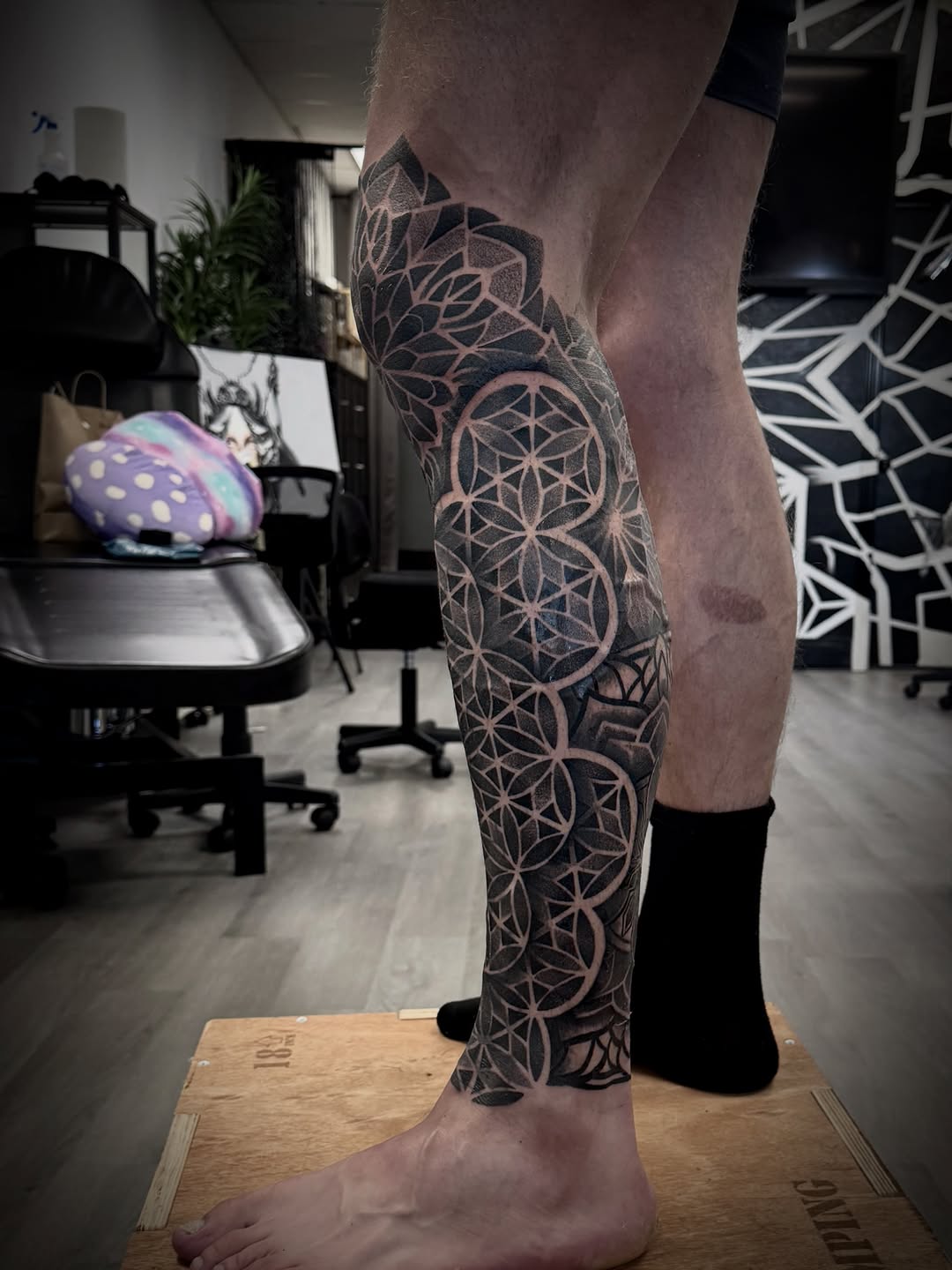 Tattoo by @jc_tats โ geometric, dotwork
