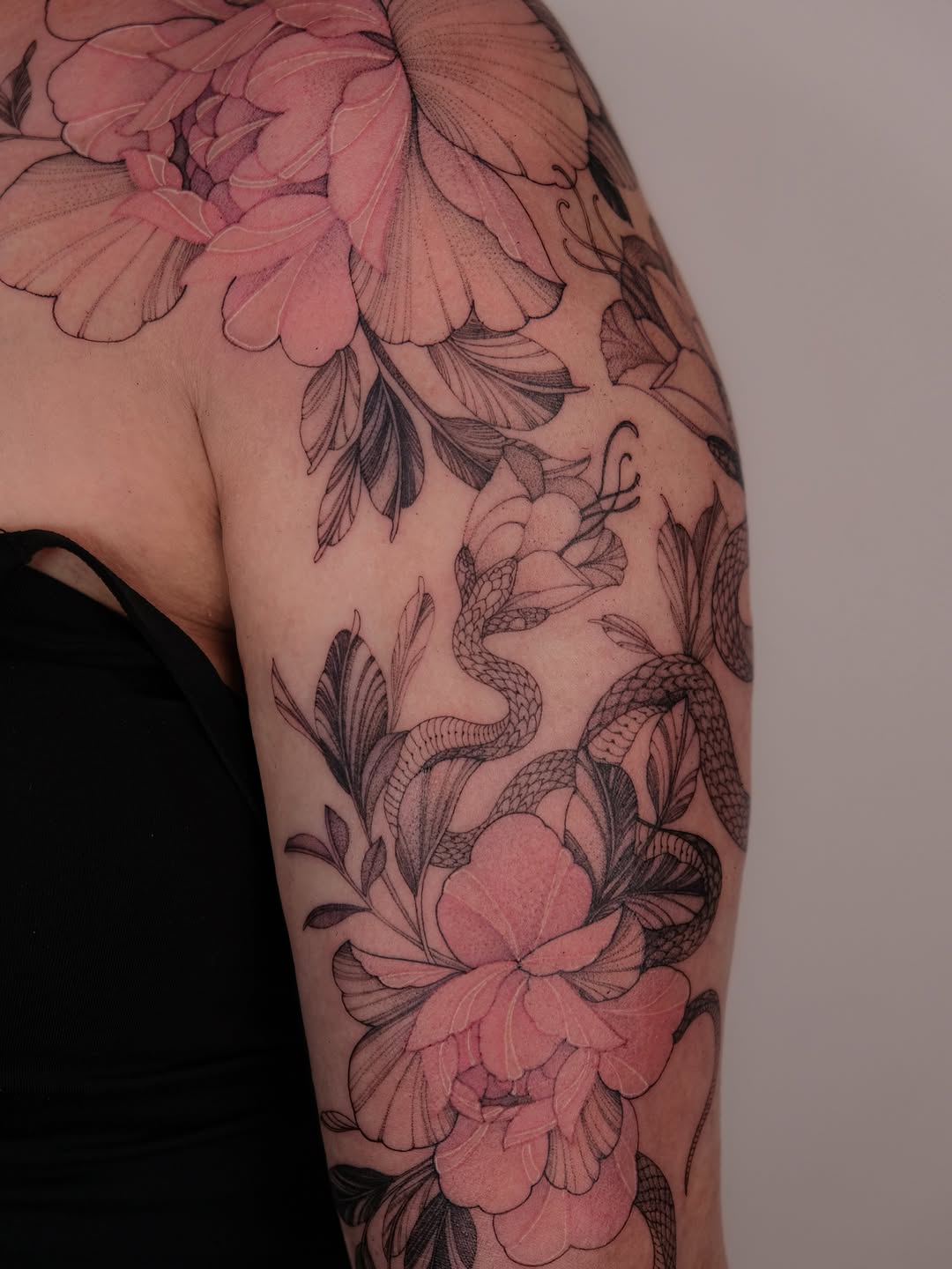 Tattoo by @nora_ink — black_and_grey