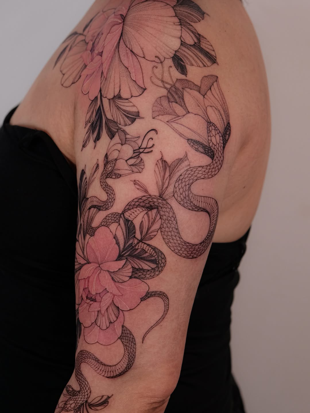 Tattoo by @nora_ink — black_and_grey