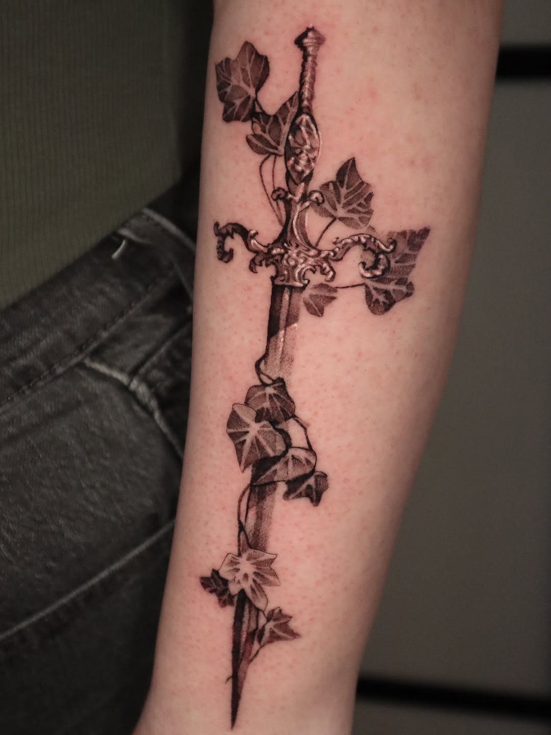 Tattoo by @_connormoon_ — black_and_grey