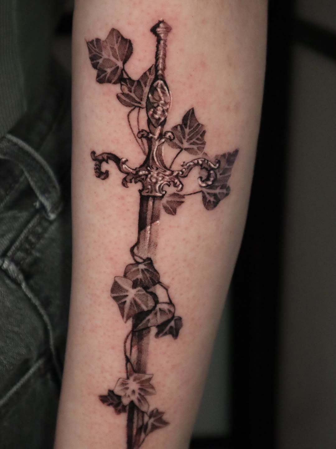 Tattoo by @_connormoon_ — black_and_grey