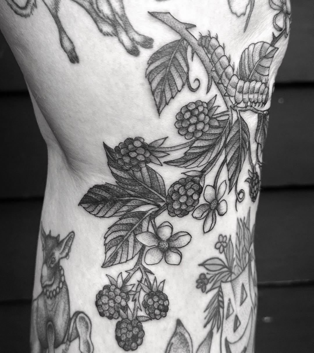 Tattoo by @breezytucker — illustrative, black_and_grey