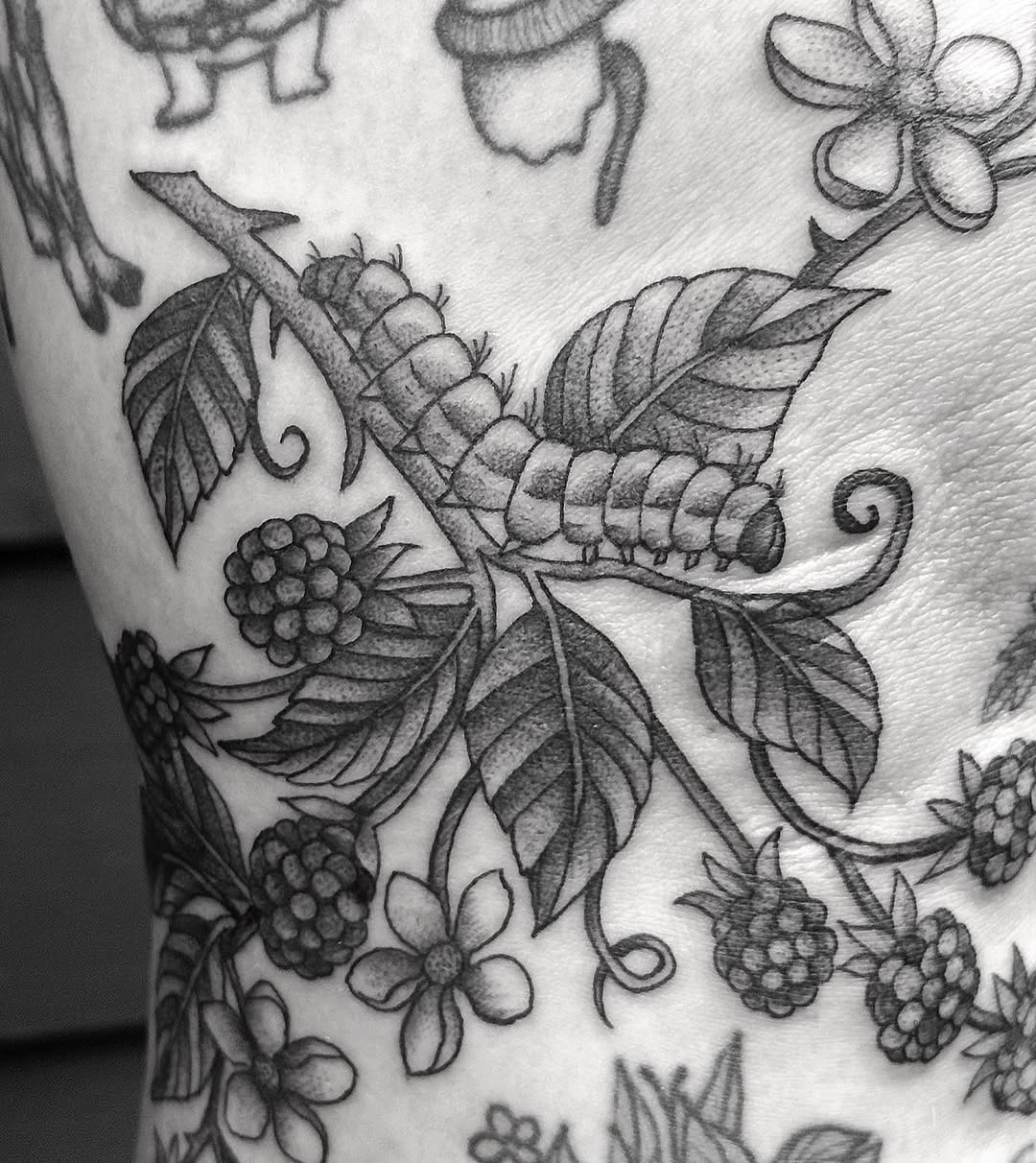 Tattoo by @breezytucker — illustrative, black_and_grey