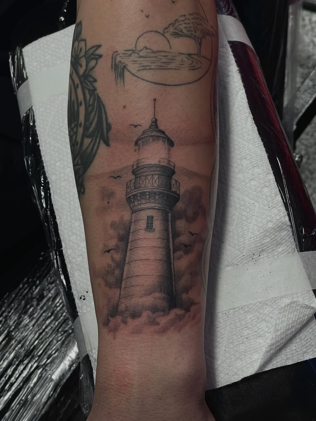 Tattoo by @thinkinkjr — black_and_grey, realism