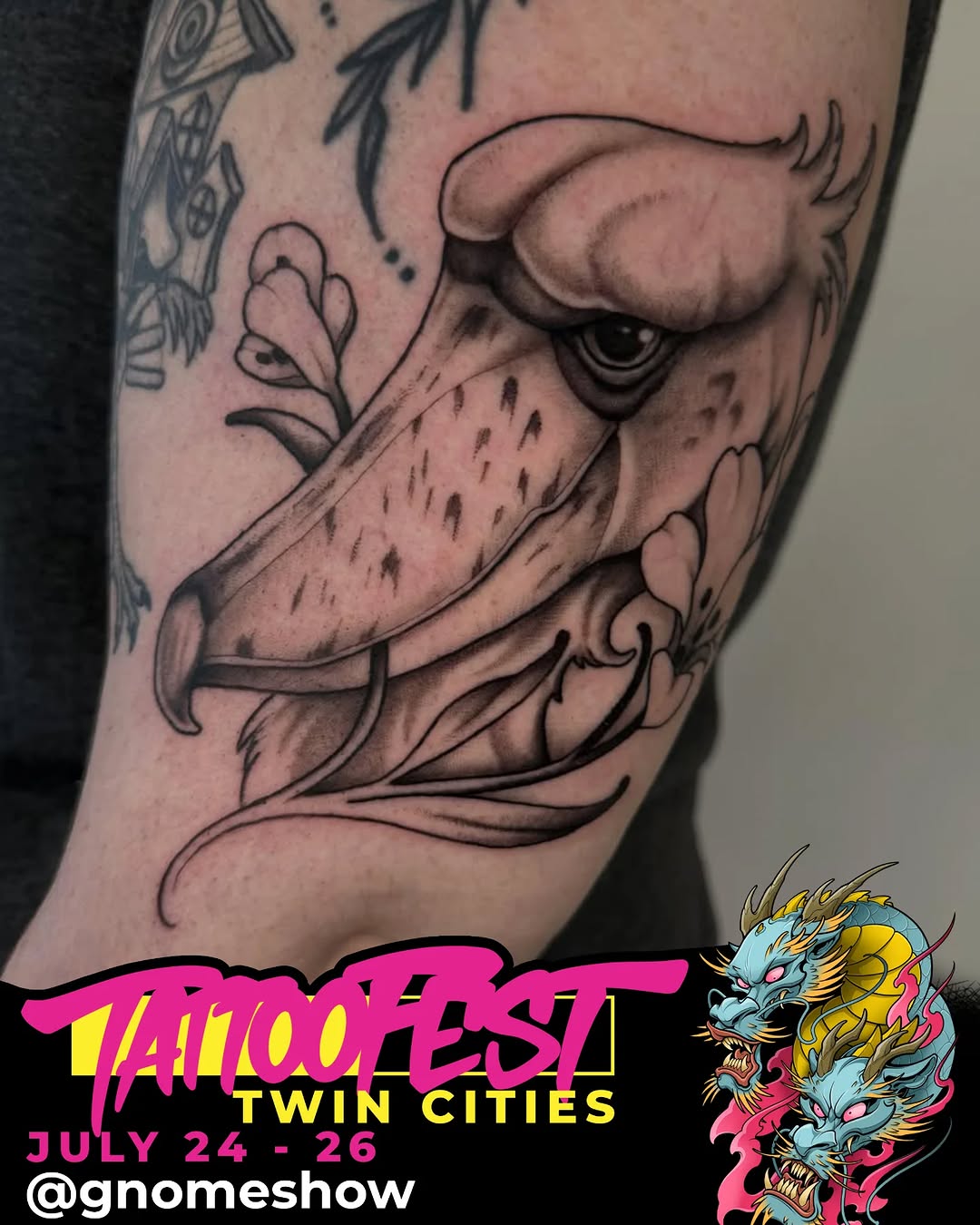 Tattoo by @gnomeshow — black_and_grey, realism