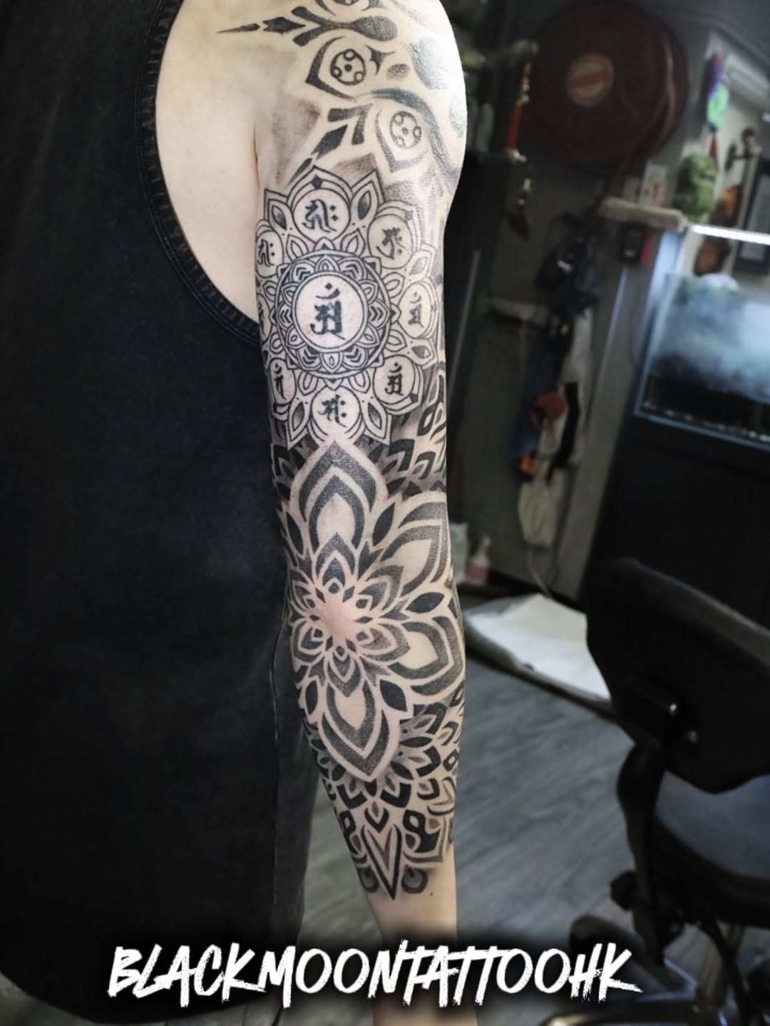 Tattoo by @northisleink_hk — geometric, dotwork