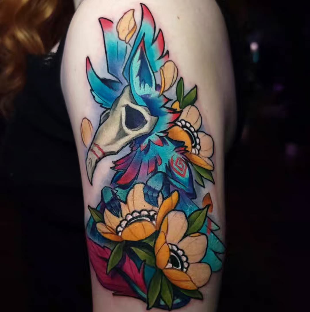 Tattoo by @m.truthtattoos — new_school, anime