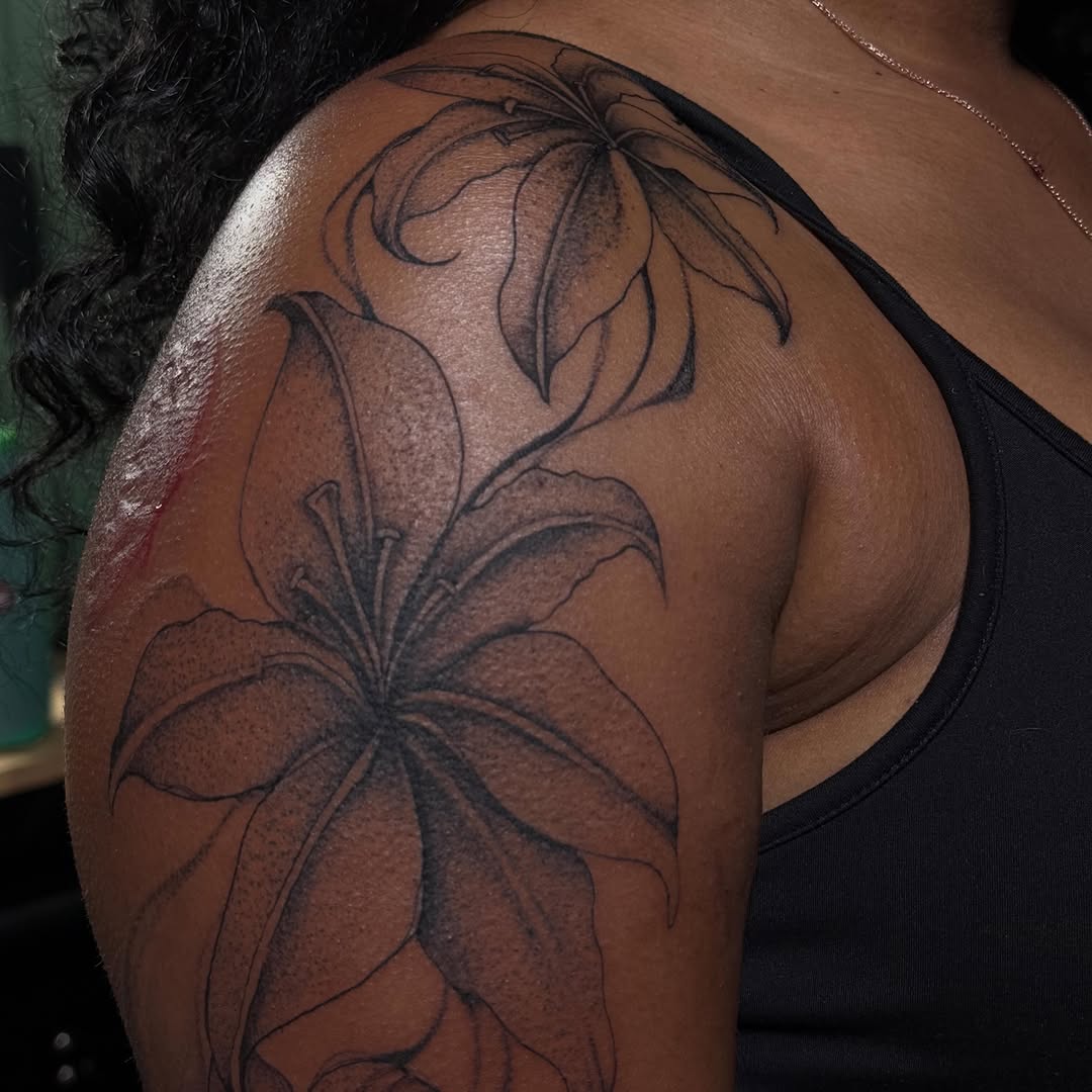 Tattoo by @pandora.inkk — illustrative, black_and_grey
