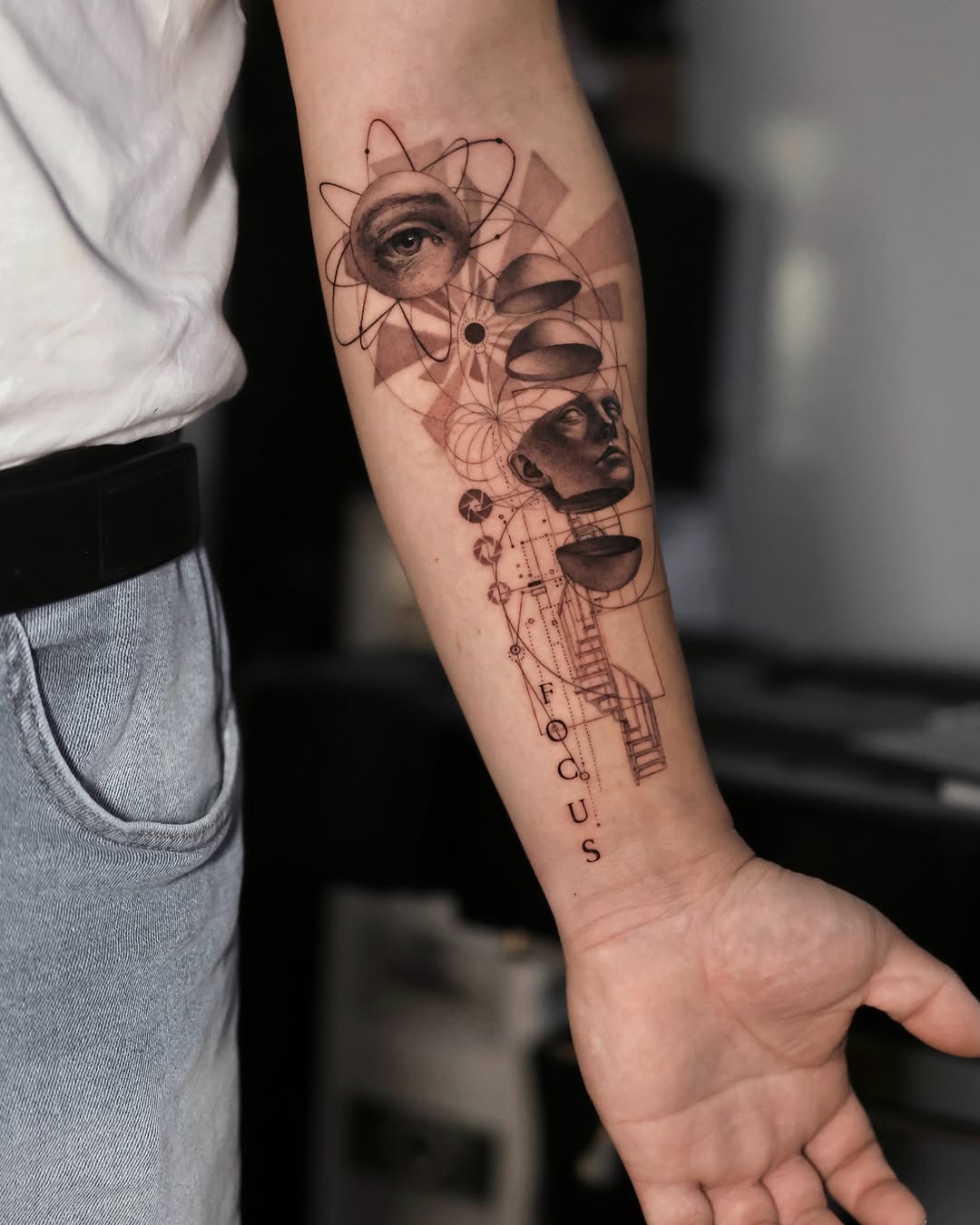 Tattoo by @gayitattoo — black_and_grey, geometric