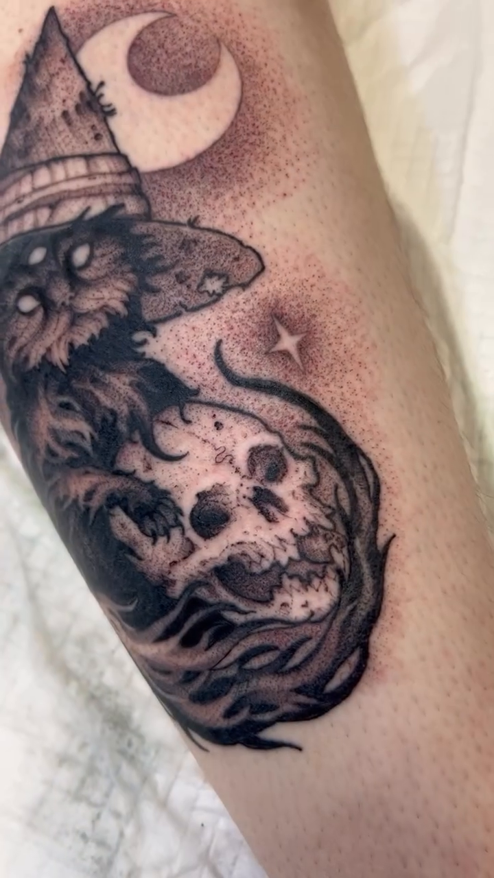 Tattoo by @trogdor_tattoo — dark_realism, black_and_grey