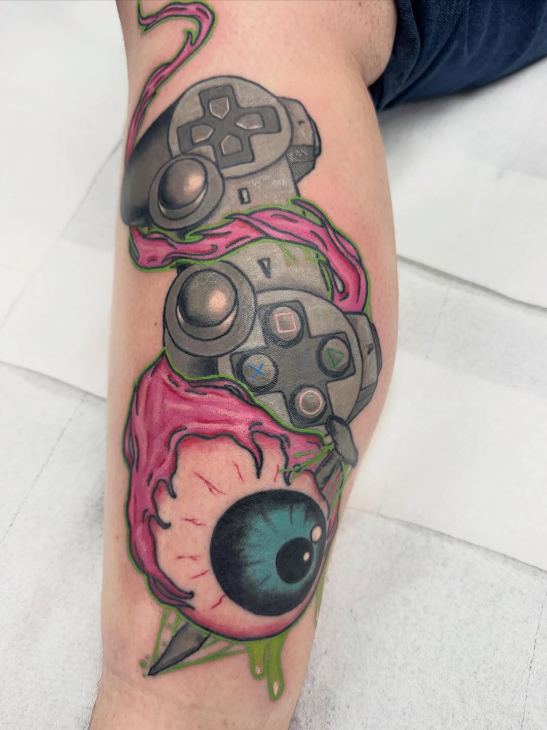 Tattoo by @needles.jpeg β new_school, trash_polka