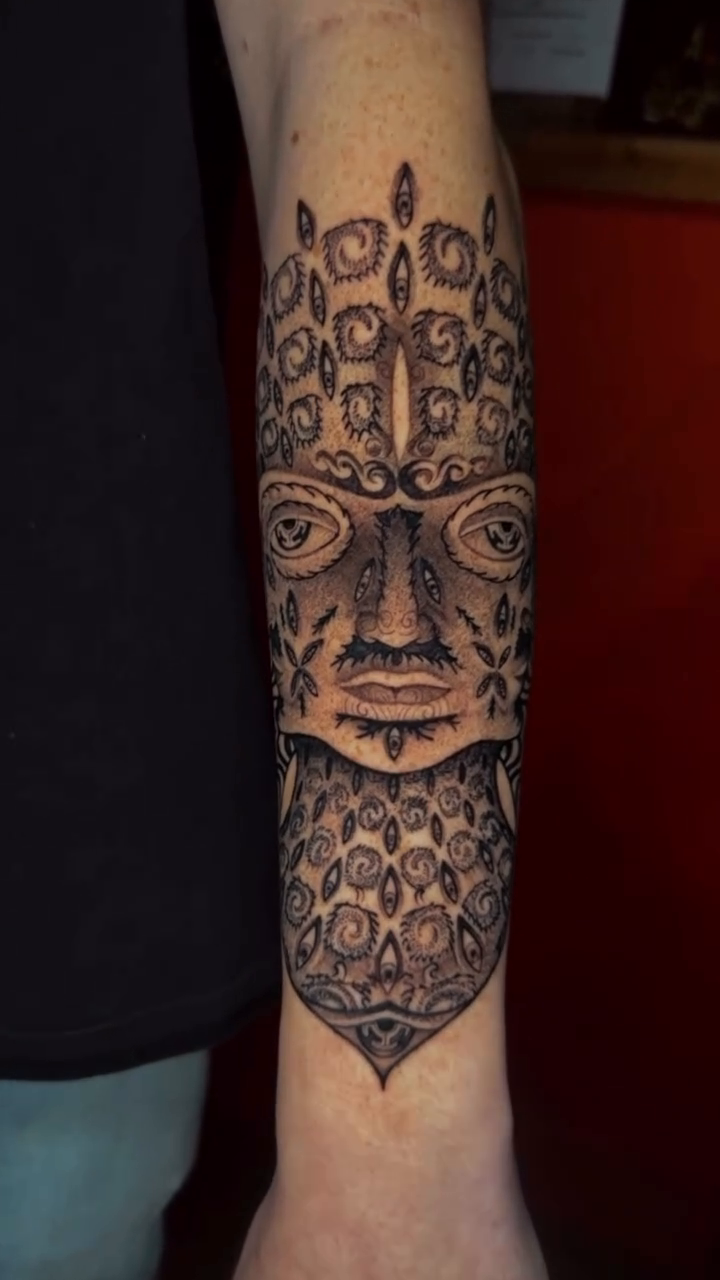 Tattoo by @tatted_taco — dotwork, geometric