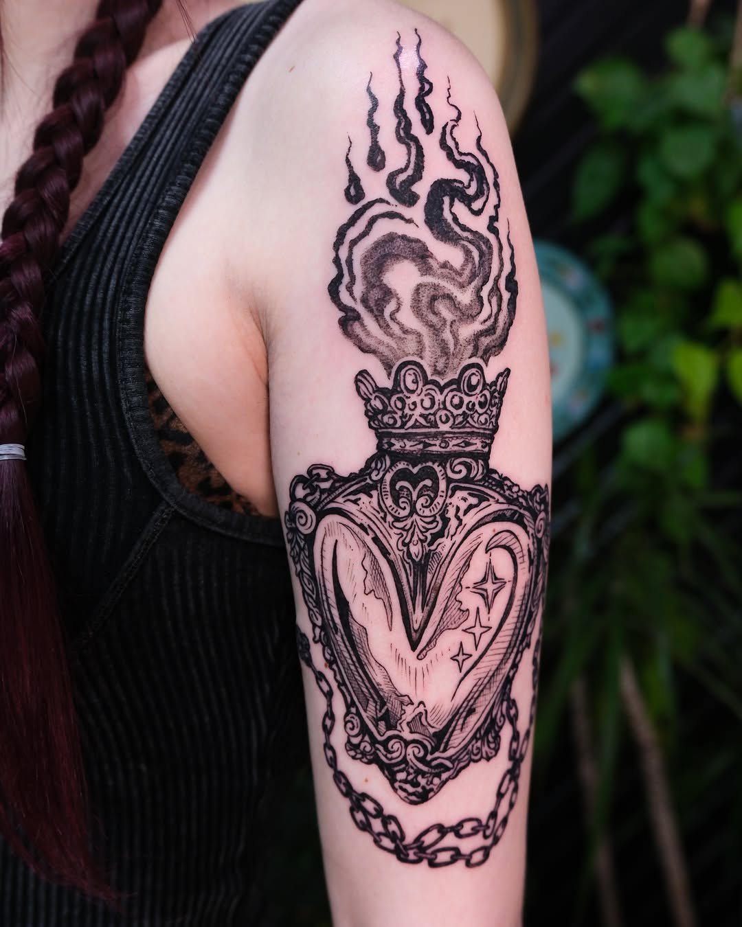 Tattoo by @fortytwojudges — black_and_grey, ornamental