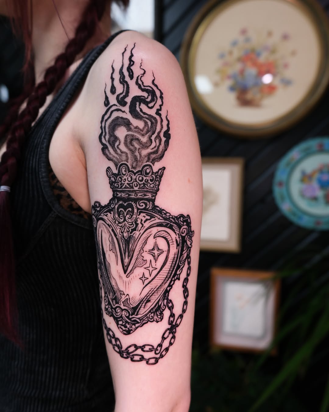 Tattoo by @fortytwojudges — black_and_grey, illustrative