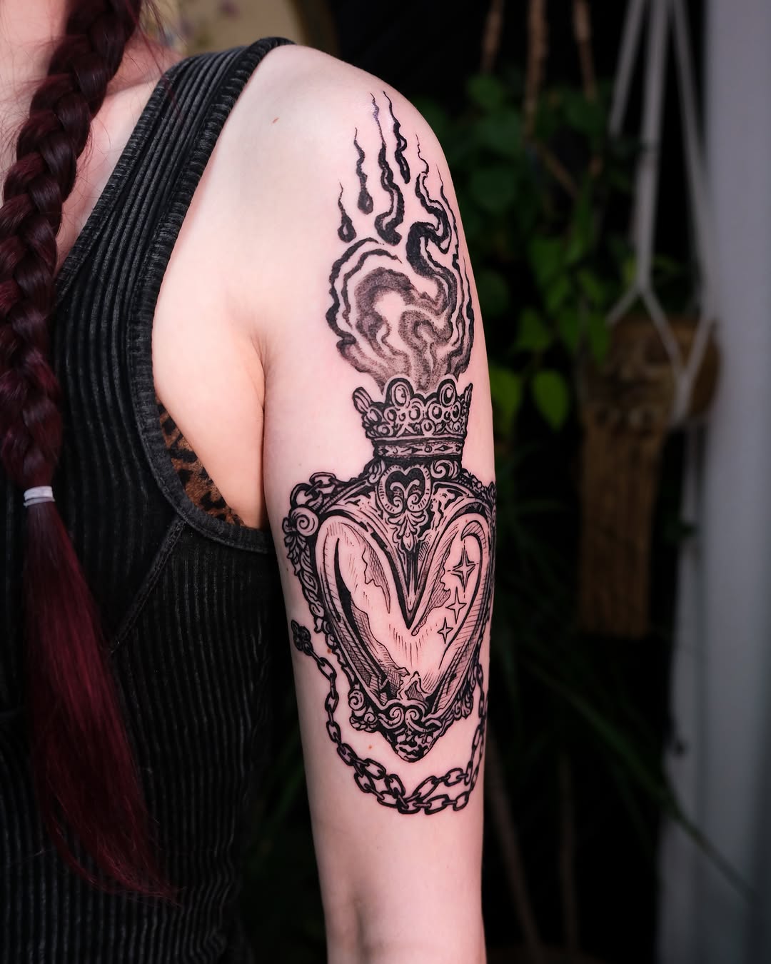 Tattoo by @fortytwojudges — black_and_grey, ornamental