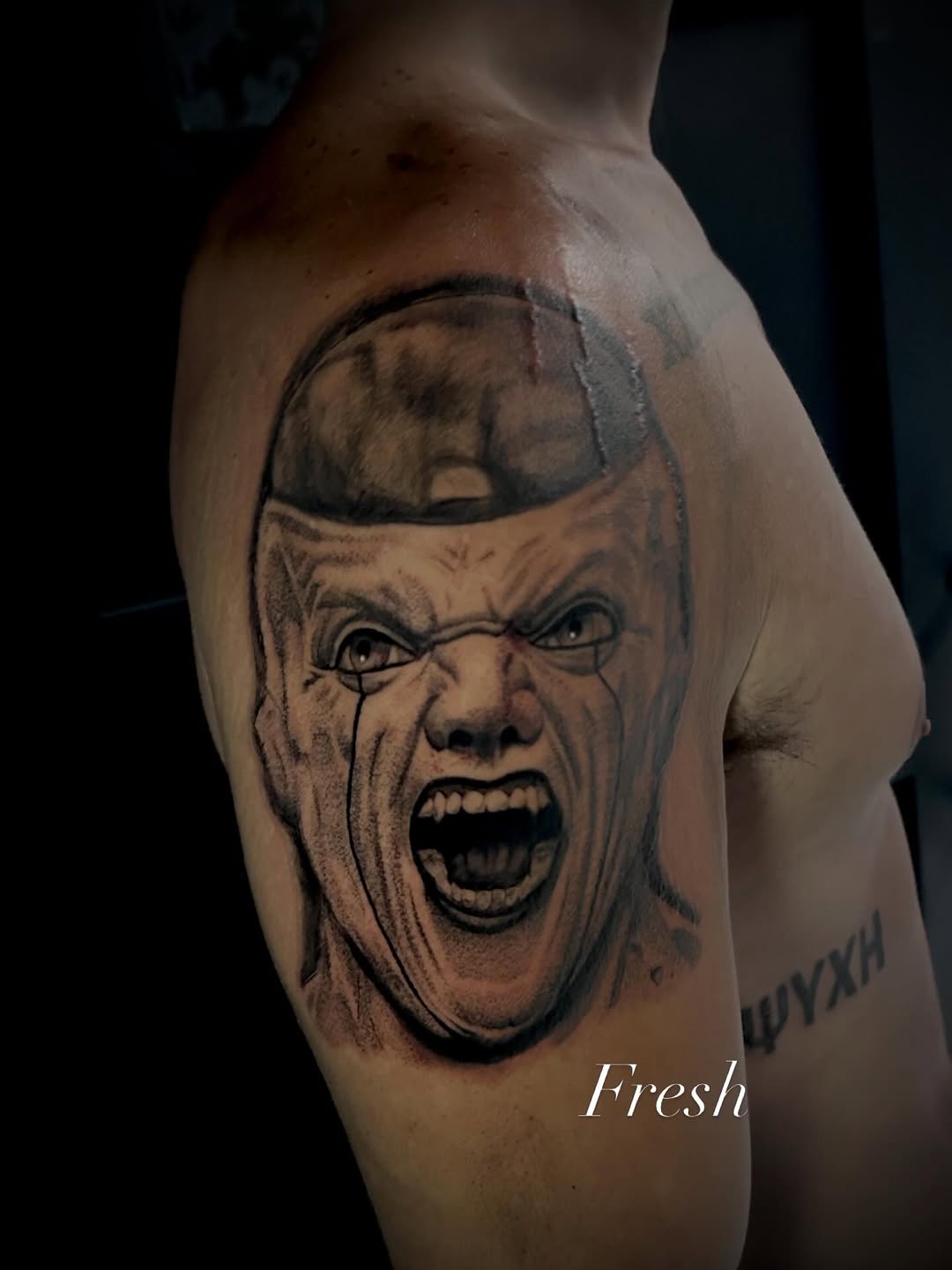 Tattoo by @antiart.inkz — realism, black_and_grey