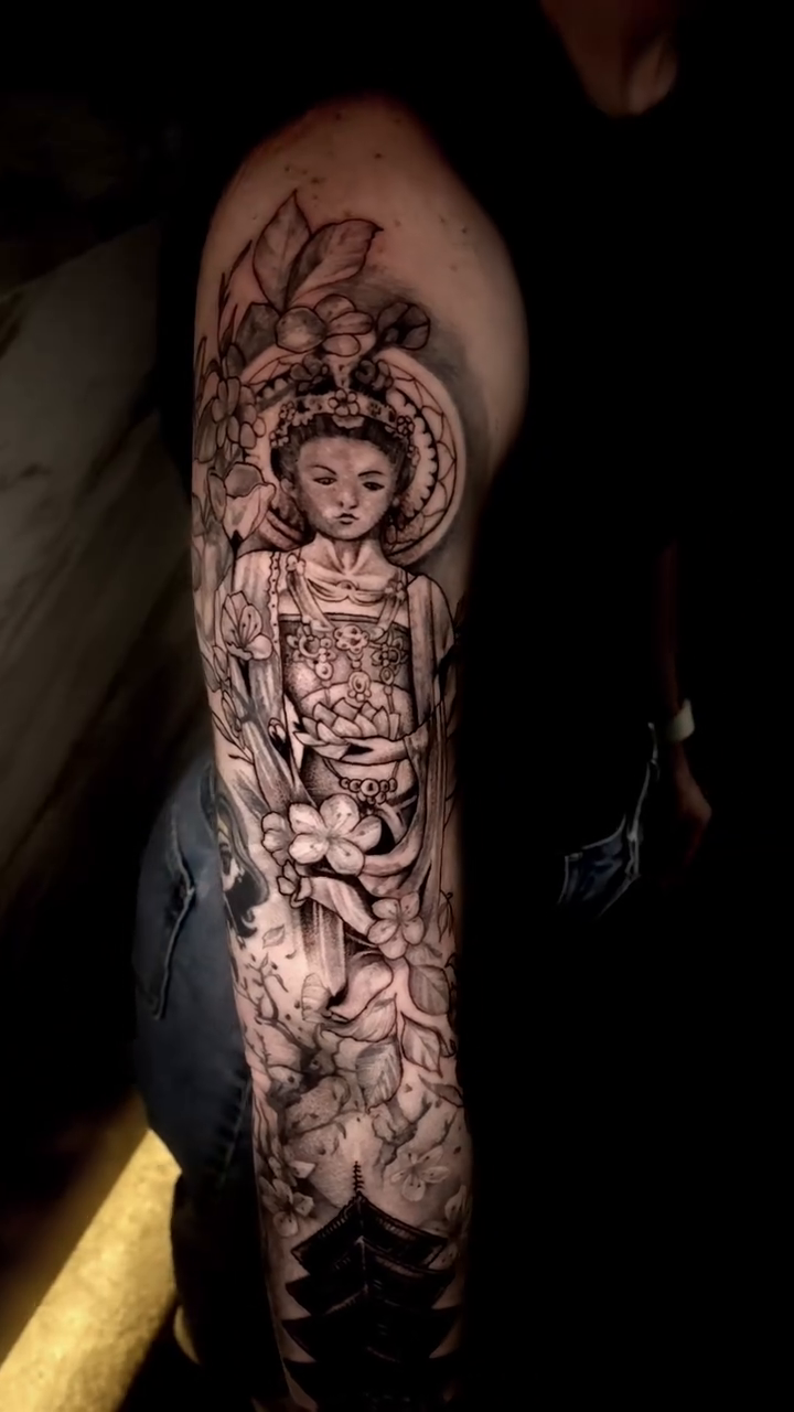 Tattoo by @x1.topsecret — japanese_irezumi, black_and_grey
