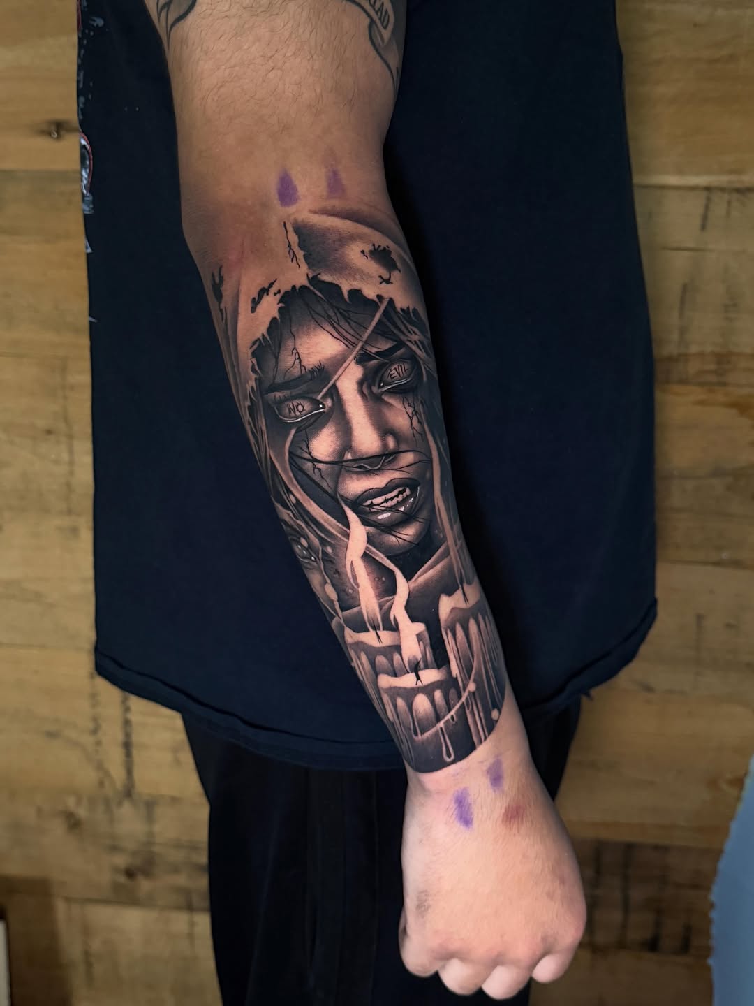 Tattoo by @milesjtattoos — realism, dark_realism