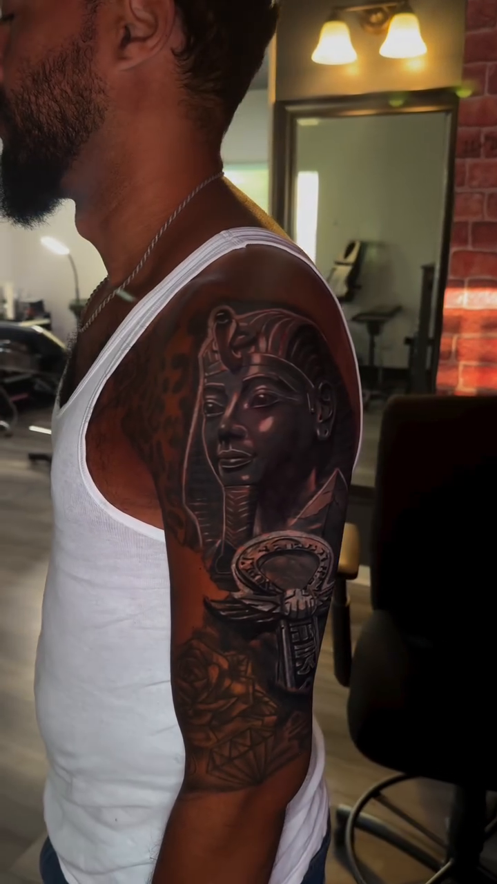 Tattoo by @mgstatts — black_and_grey, realism