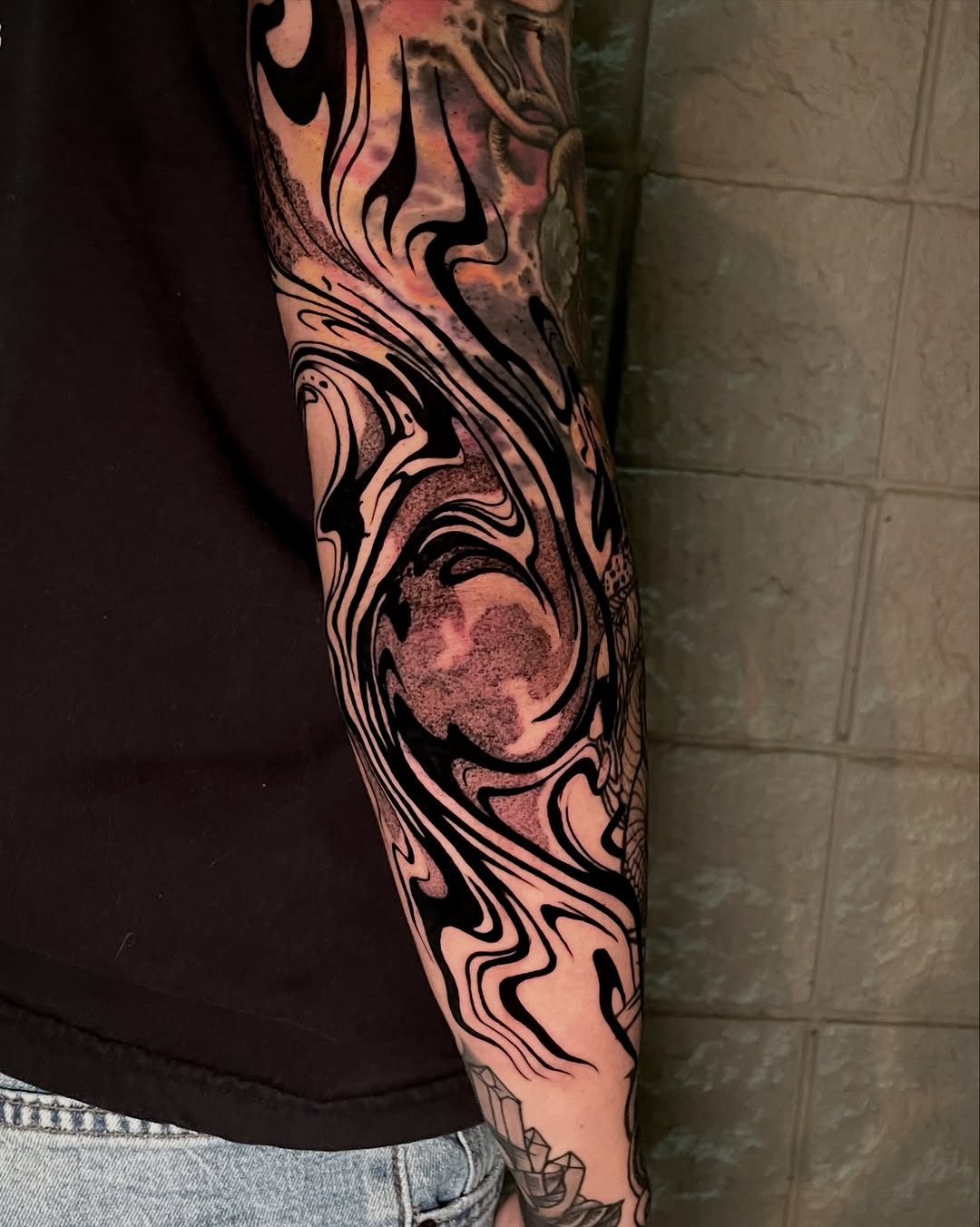 Tattoo by @amc.tattoos — blackwork, illustrative
