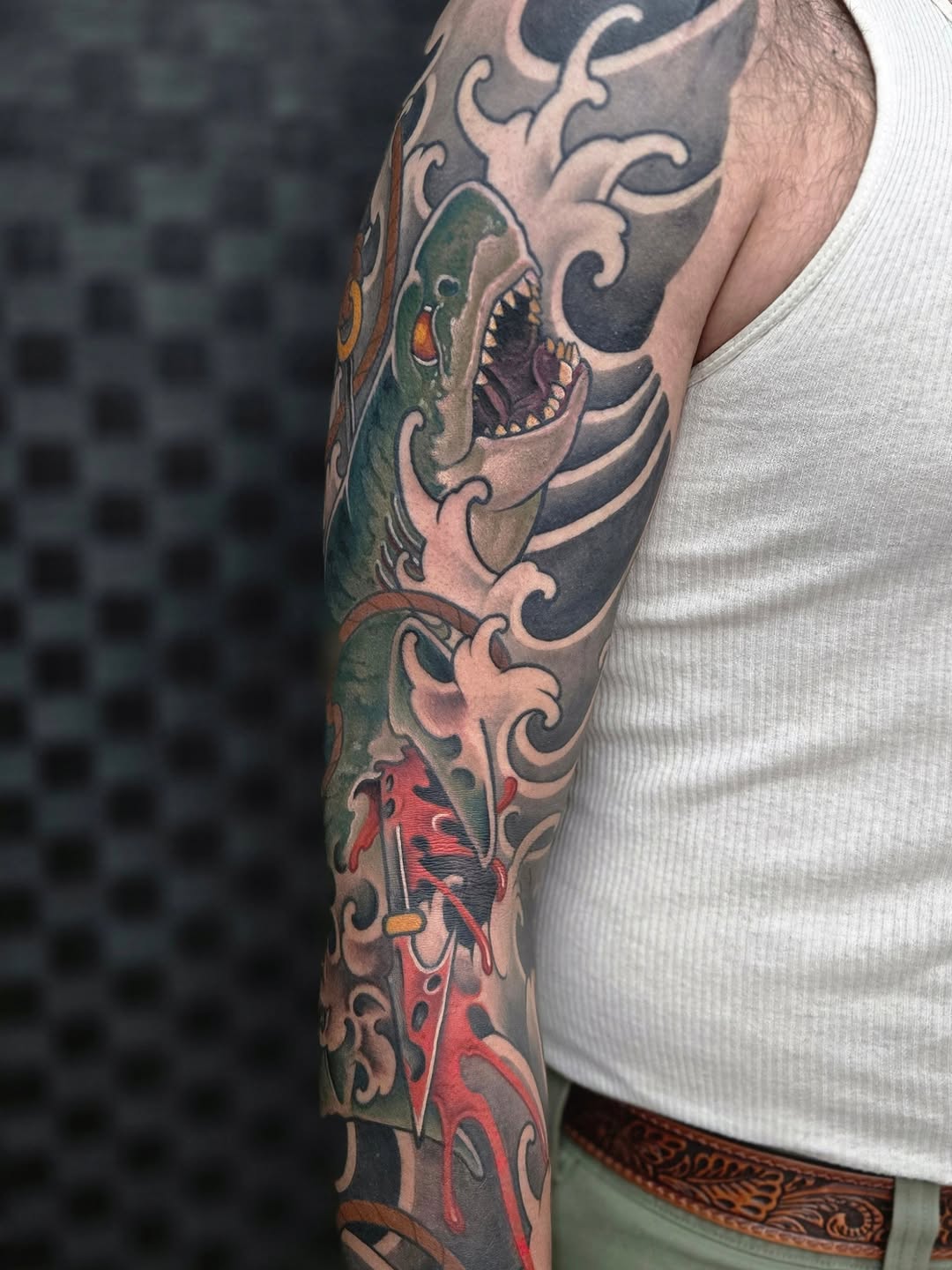 Tattoo by @john.sunderland โ japanese_irezumi, black_and_grey
