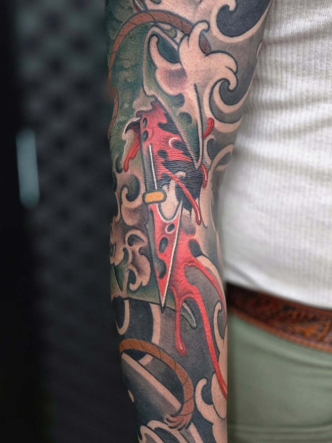 Tattoo by @john.sunderland โ japanese_irezumi, black_and_grey