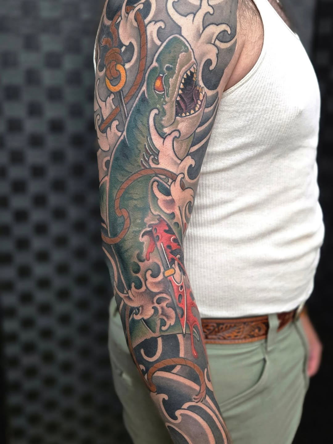 Tattoo by @john.sunderland โ japanese_irezumi, black_and_grey