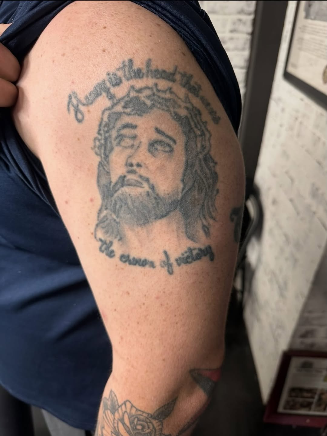 Tattoo by @hood_4_lifetattoos ā black_and_grey, lettering_script