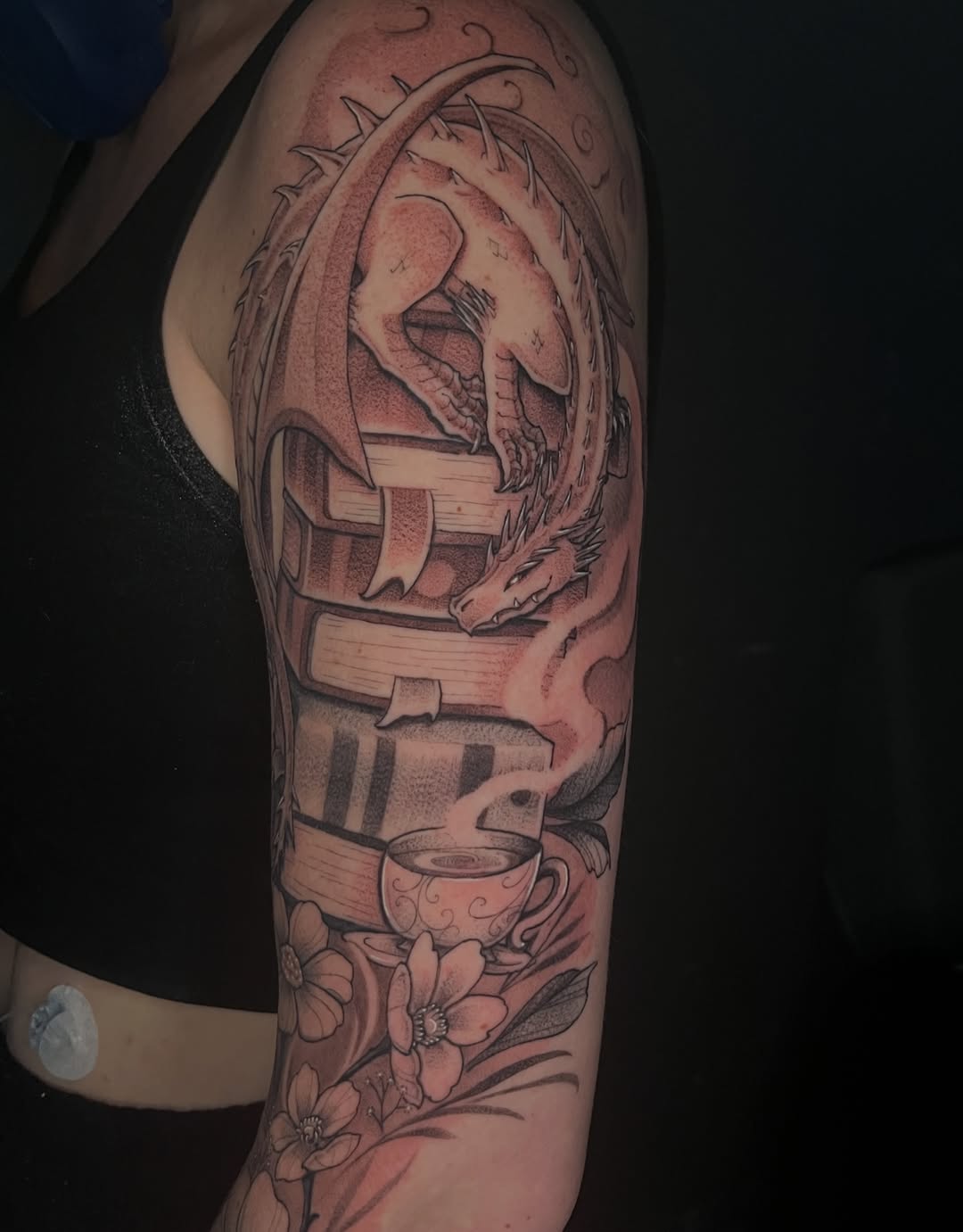Tattoo by @oditattoos — illustrative, black_and_grey