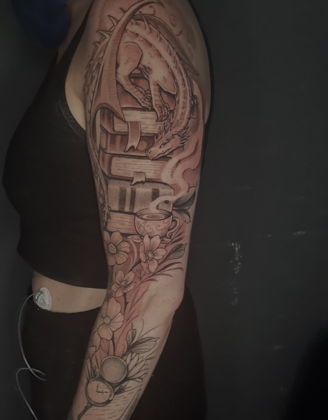 Tattoo by @oditattoos — illustrative, black_and_grey