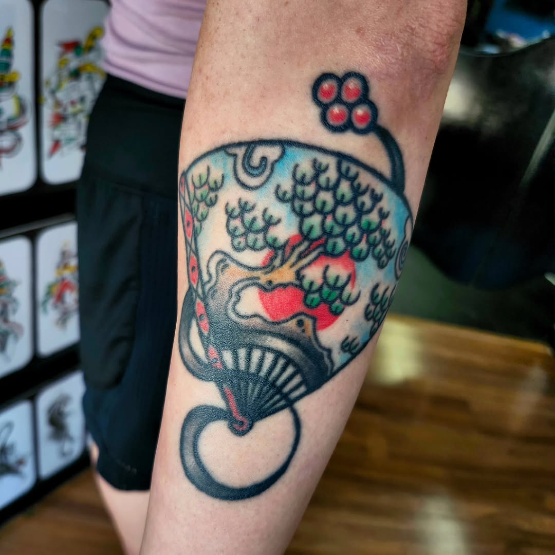 Tattoo by @sweaty.puff — american_traditional, illustrative