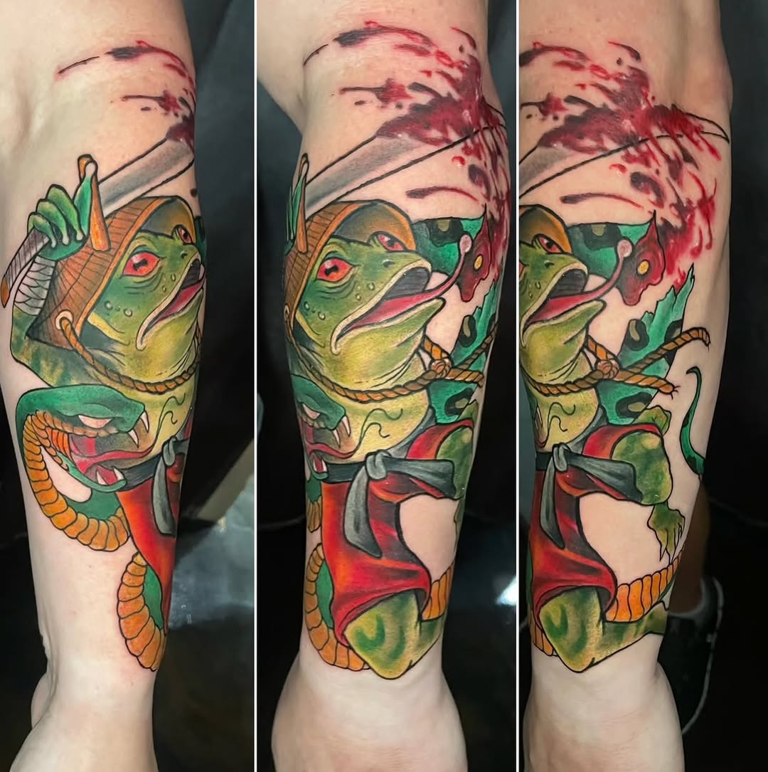 Tattoo by @invadertiv — neo_traditional, japanese_irezumi