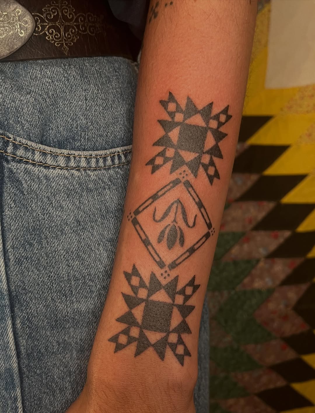 Tattoo by @soreoptimist — geometric