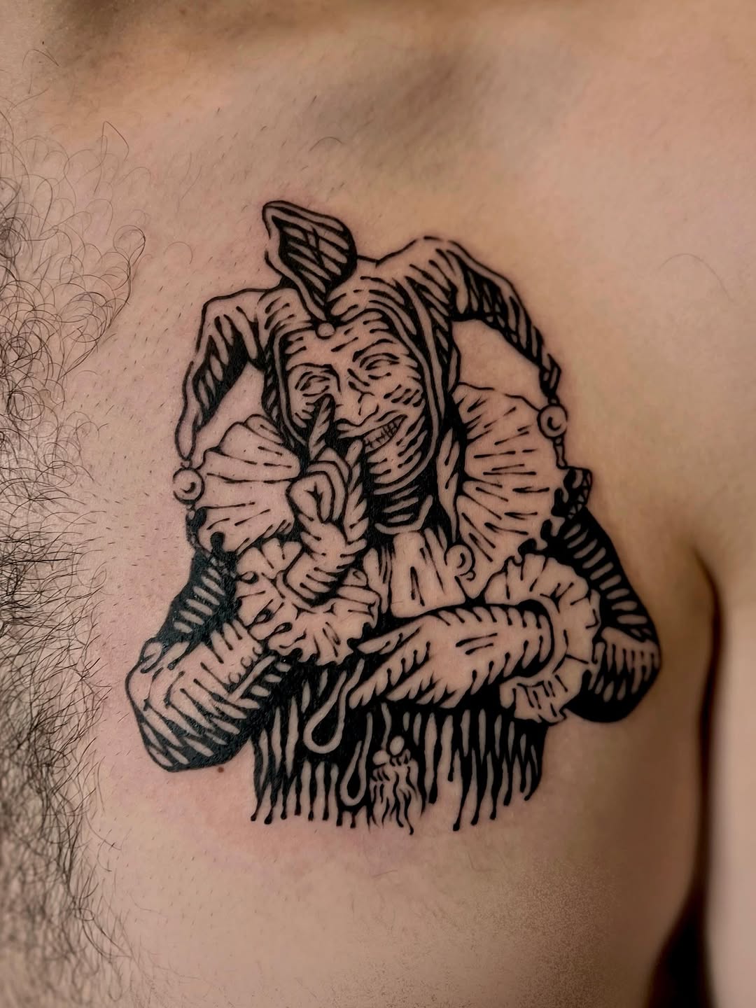 Tattoo by @wonny_wood โ blackwork, illustrative