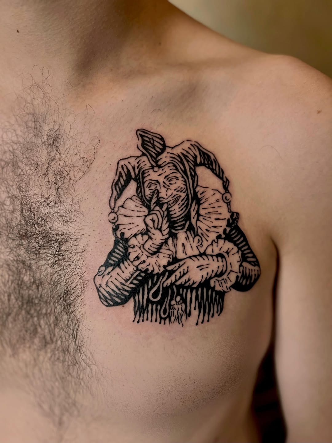 Tattoo by @wonny_wood โ blackwork, illustrative