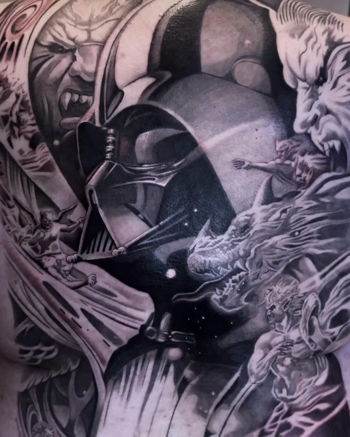 Tattoo by @og_blanco_8 — dark_realism, black_and_grey