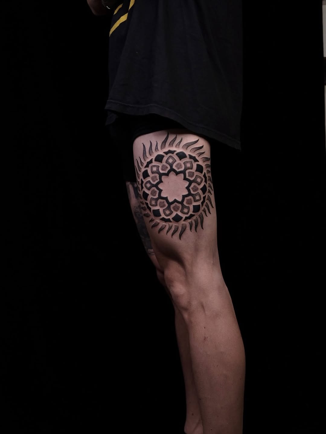 Tattoo by @owlyntattoo — blackwork, ornamental