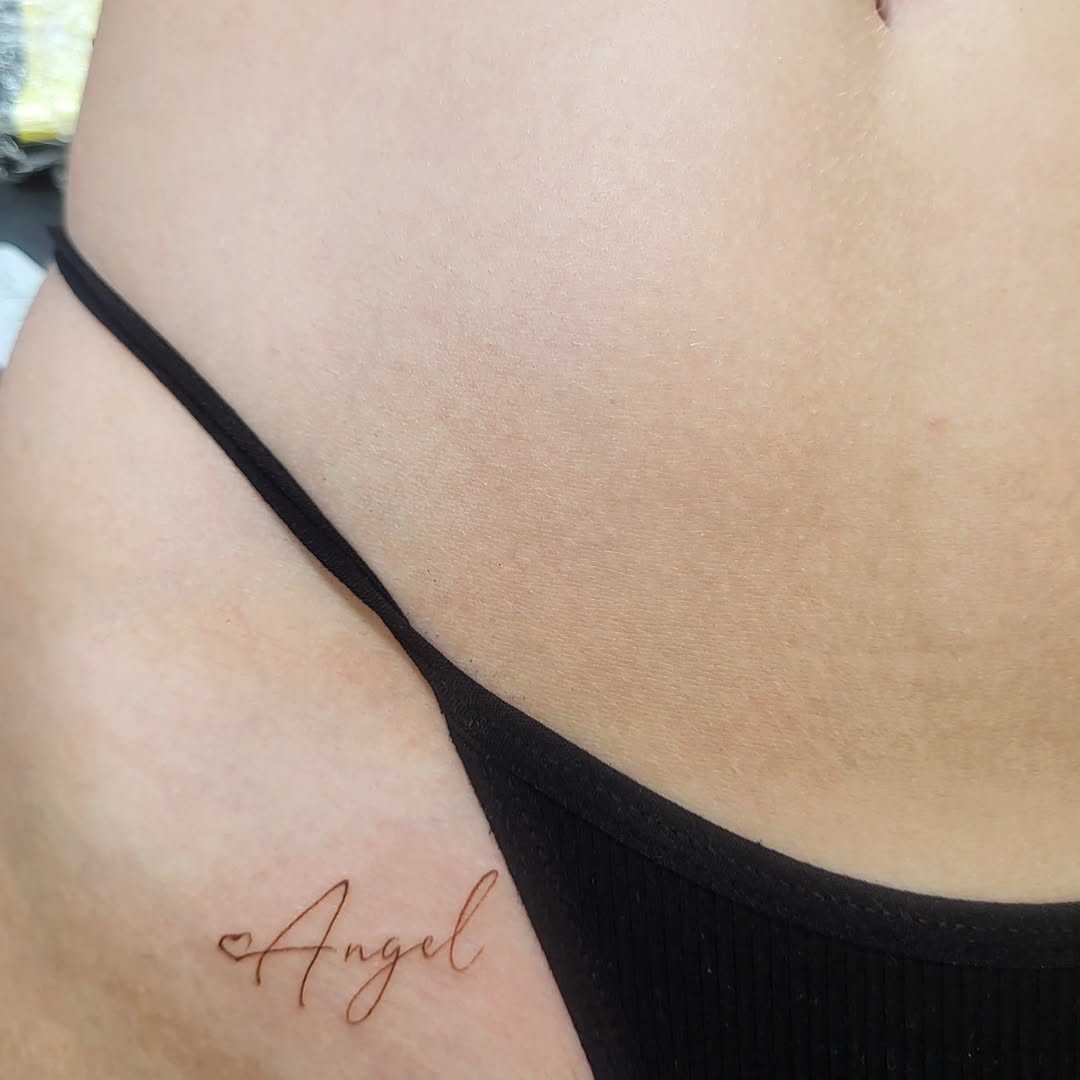 Tattoo by @tea_tattoos_ — lettering_script, fine_line