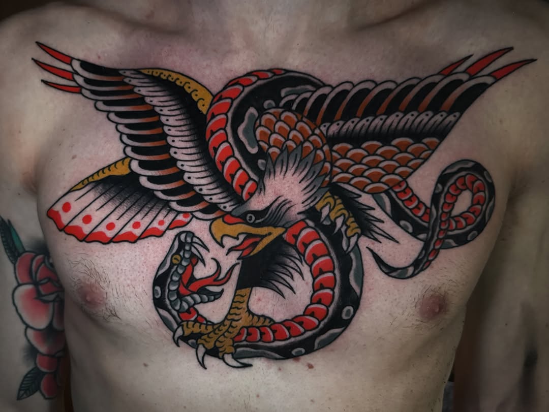 Tattoo by @kmacktattoos โ american_traditional, illustrative